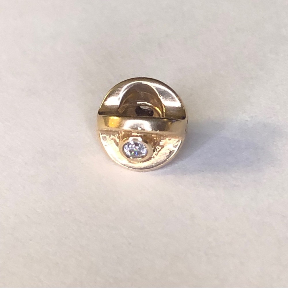 Retired Pandora Solid 14k CZ Eye Charm 585 Ale - Picture 7 of 10